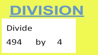 Divide 494 by 4