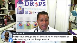 List of vitamins the body needs | Dr Collier Live Q&A