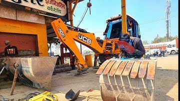 jcb 3dx First Time bucket hard facing जेसीबी 3डीएक्स पहली बार बकेट हार्डफेसिंग #jcb
