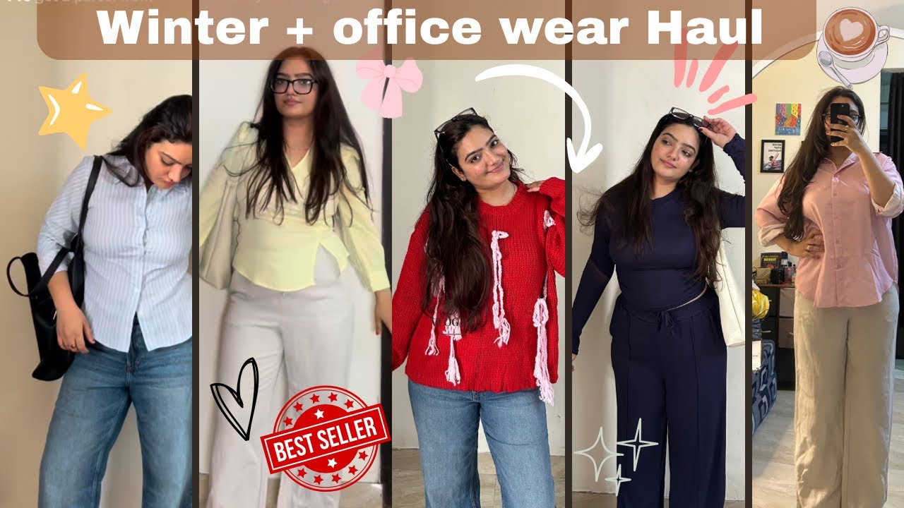 Pinterest Winter Outfit Haul🤍 Aesthetic Sweaters, Corset & Viral tops for College & Office 