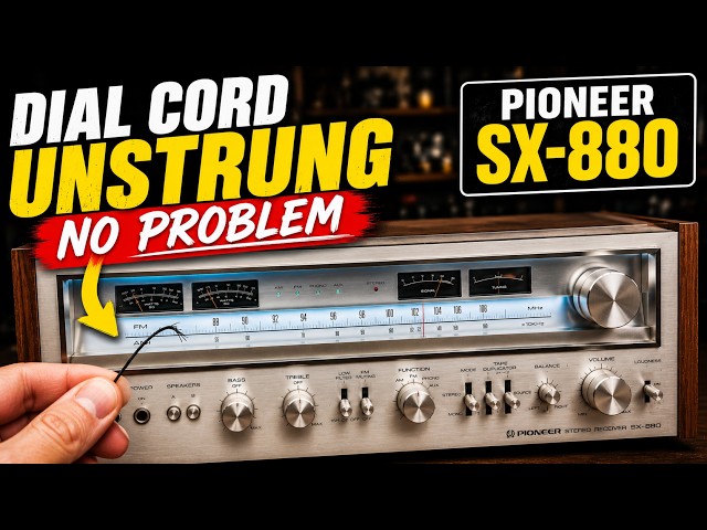 【R&B】D.Note Pioneer SX-880 Restring: How to Fix a Broken or Unstrung Tuning