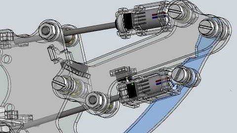 Hexapod leg simulation @ Solidworks