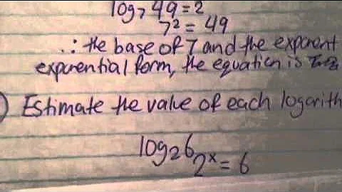 Grade 12 Advanced Functions Section 6.2- Logarithms