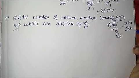 Find the number of natural numbers between 200 & 500 which are divisible by 7 #tntetpaper1key #tntet