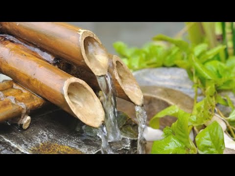 Cómo hacer una FUENTE japonesa de bambú para el JARDÍN 🌲 ¡PASO a PASO! 💧Bricomanía