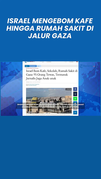 Israel Mengebom Kafe hingga Rumah Sakit di Jalur Gaza, 95 Tewas Termasuk Jurnalis