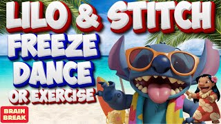 Lilo and Stitch Freeze Dance 🏄‍♂️🕺| Brain Break 💪🏼🧐