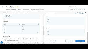 Tour of King Codechef solution || Starter 67 codechef contest
