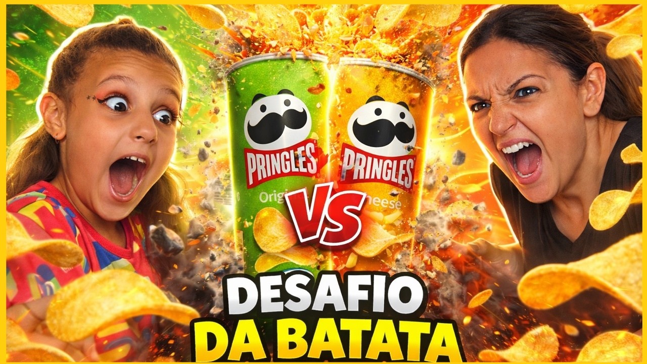 🍟 DESAFIO DA BATATA: QUEM PERDEU PAGOU MICO! 😱 (Brincadeira em Família com Meghan e Michelle)