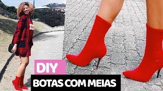 DIY- BOTAS VERMELHAS DA TENDÊNCIA 2018