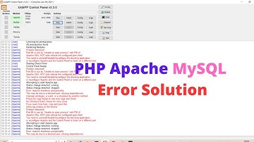 PHP Apache  MySQL Error Solution