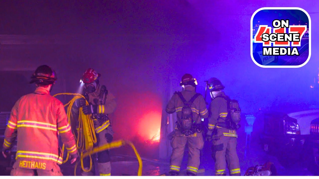 Springfield Firefighters Battle Blaze in Residential Area - YouTube