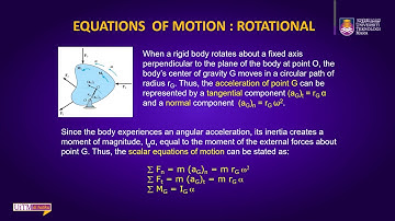 moocMEC420 kinetics of rigid body: equation of motion