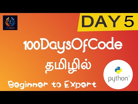Day 5 🔥| 100DaysofCode | Tamil | Tech Siddhar | Python Programming #TS