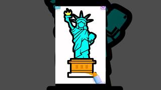 Gợi ý Vẽ Tô màu Tượng Nữ thần Tự do #drawing #coloring #statueofliberty