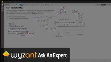 Determine the value of c that satisfies the conclusion of the Mean Value theorem.