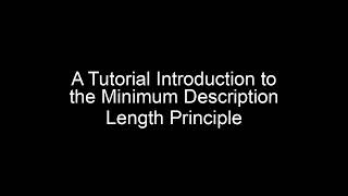 A Tutorial Introduction to the Minimum Description Length Principle