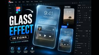 Create Apple-Style Glass UI Effects in Figma : IOS Lock Screen screenshot 5