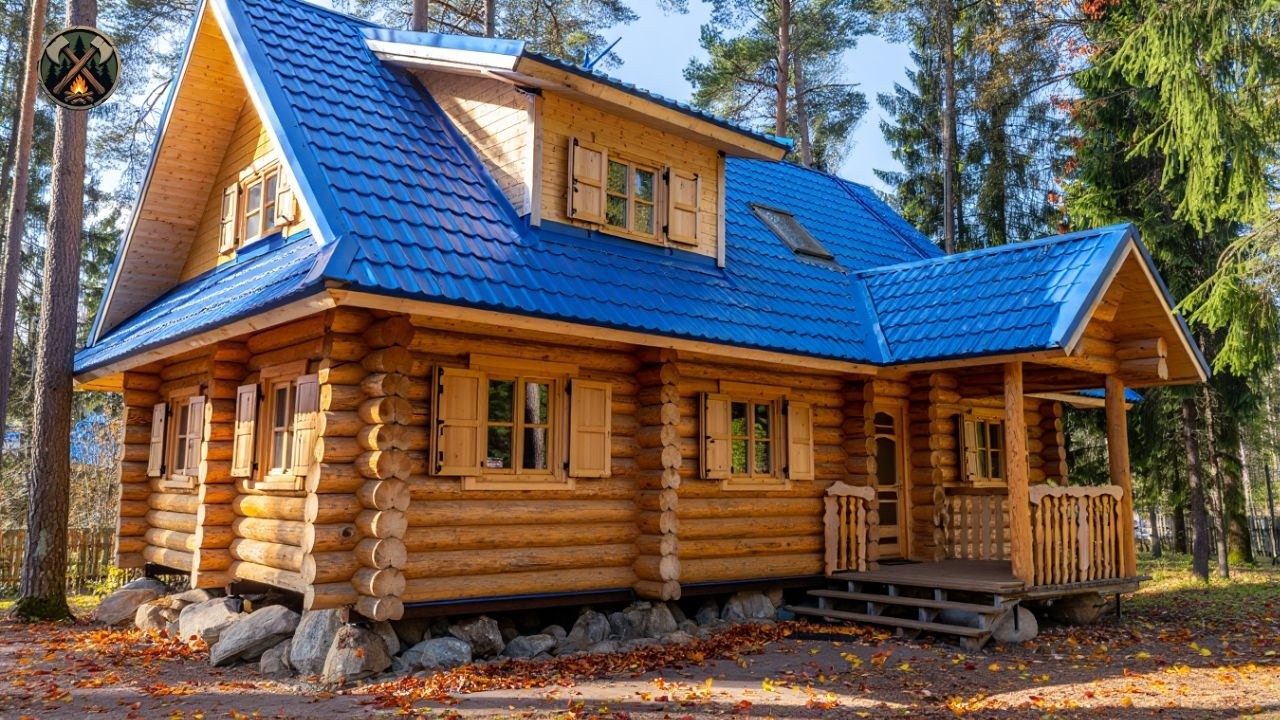 360 Days In The Wilderness: Building A Huge Wooden House Step By Step ...