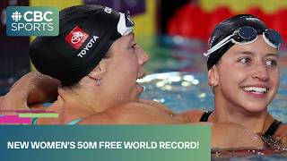 NEW WORLD RECORD in womens 50m freestyle final at 2026 Pan Pacific Swimming Championships