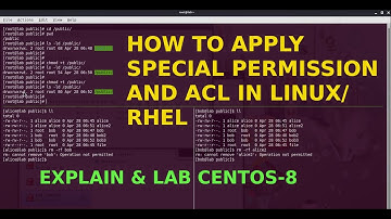P1_5C: HOW TO APPLY SPECIAL PERMISSION AND ACL IN LINUX/RHEL #LnwTutorials #CENTOS8