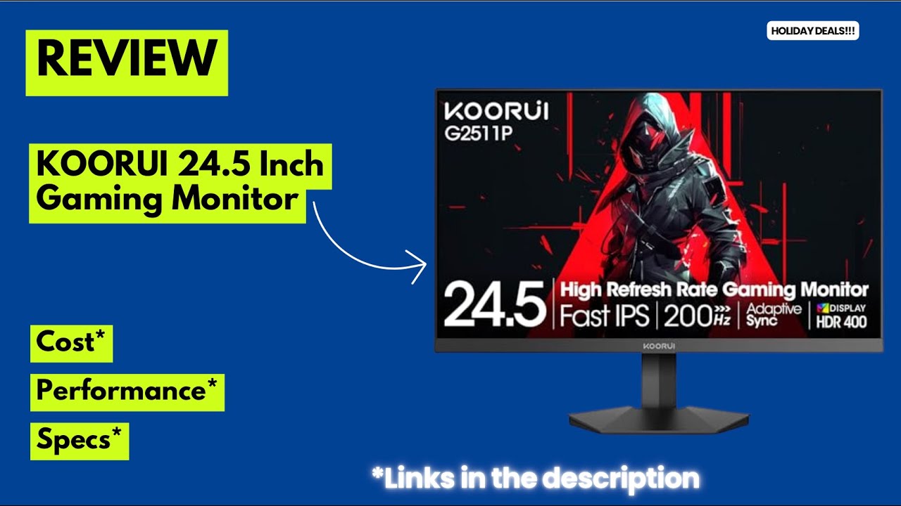 KOORUI 24.5” Gaming Monitor Review 200Hz, 1ms IPS, HDR400