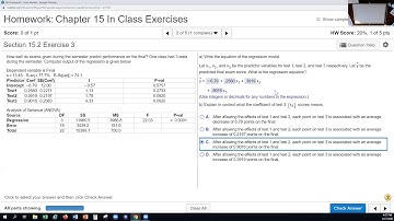 FIN 3550 - Chapter 15 - Multiple Regression - Sample Problems and Homework Help