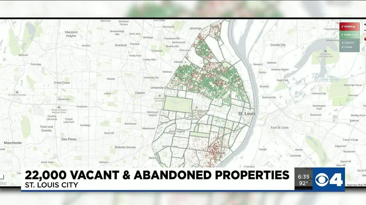 Map shows thousands of vacant buildings in St. Louis