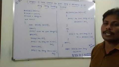 C PROGRAM ON STRING PALINDROME USING STRING HANDLING FUNCTIONS