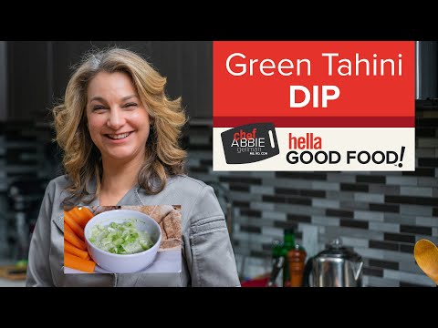 EASY HEALTHY Green Tahini Sauce / Dip (Vegan & Light)