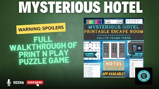 The Mysterious Hotel by PaperEscapeCo - Full Walkthrough screenshot 2