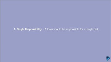 SOLID PRINCIPLE: SINGLE RESPONSIBILITY