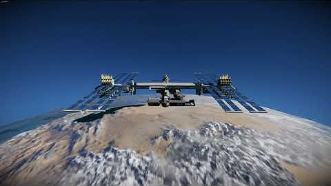 Space Engineers International Space Station Orbit Timelapse Video