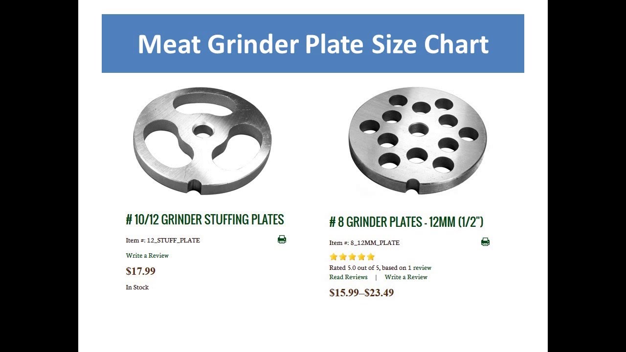 Grinder Size Chart