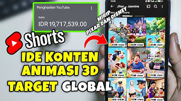 Monetisasi YouTube|| Cara Bikin Konten Animasi 3D Target Luar Negeri 🤑