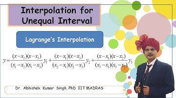 Lagrange Interpolation  for Unequal Interval