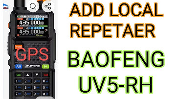 BAOFENG UV5-RH  -  Pro Max Add Repeater Save to Memory