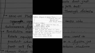 Artificial Intelligence and Agenetic Robots / Science and Technology Defense UPSC Notes