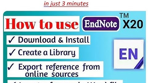 Endnote download, installation, and uses in easy way.