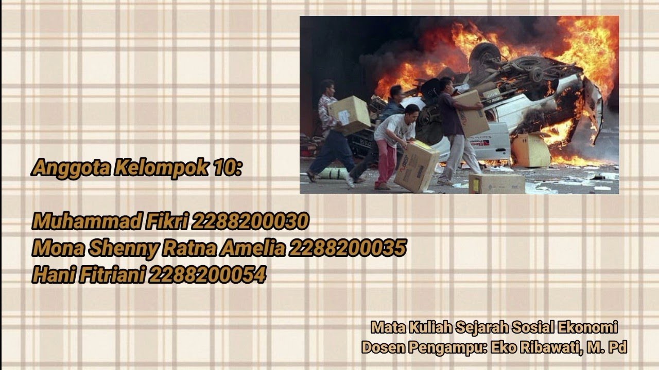 Krisis Ekonomi Tahun 1998 (Krisis Yang Dialami Indonesia pada