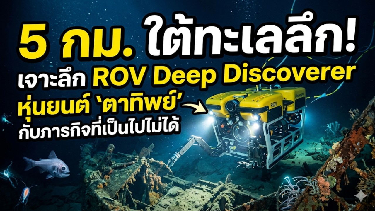 5 กม. ใต้ทะเลลึก! เจาะลึก ROV Deep Discoverer หุ่นยนต์ "ตาทิพย์" กับภารกิจที่เป็นไปไม่ได้