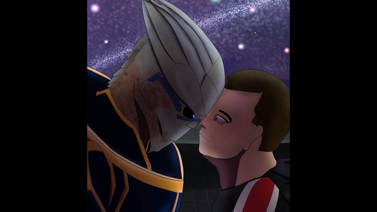 Spooktober Day 12 - Alien (Garrus Vakarian x Male Shepard)