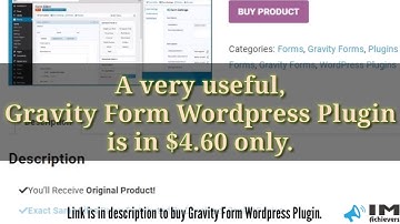 Gravity Forms Wordpress Plugin in $4.60 - Download Gravity Froms In Discounted Price