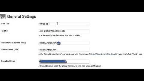 Wordpress Site Title & Tagline