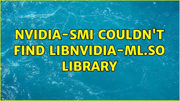 Ubuntu: NVIDIA-SMI couldn