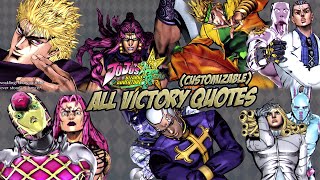 JoJo's Bizarre Adventure: All Star Battle - All Victory Quotes/Poses [English Subtitles]