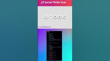 Create a 3D Social Media Icon with HTML & CSS! 🚀  | 3d Animated Social Media Icon #shortfeed #short