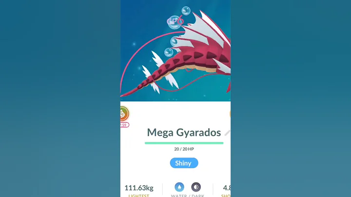Got Lowest Cp shiny Mega Mon #shorts #mega #gyarados #ultragoo #lowcp #pokemon #gaming #shiny