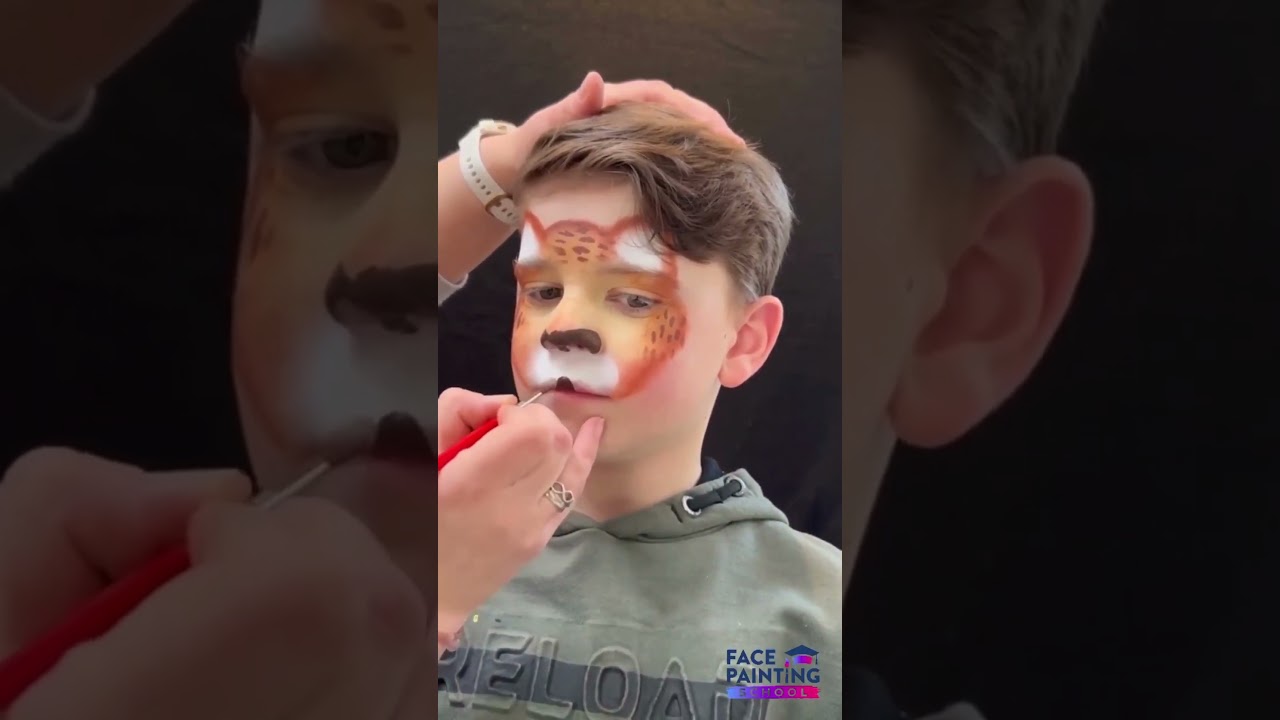 Fast & Easy Cheetah face paint tutorial 