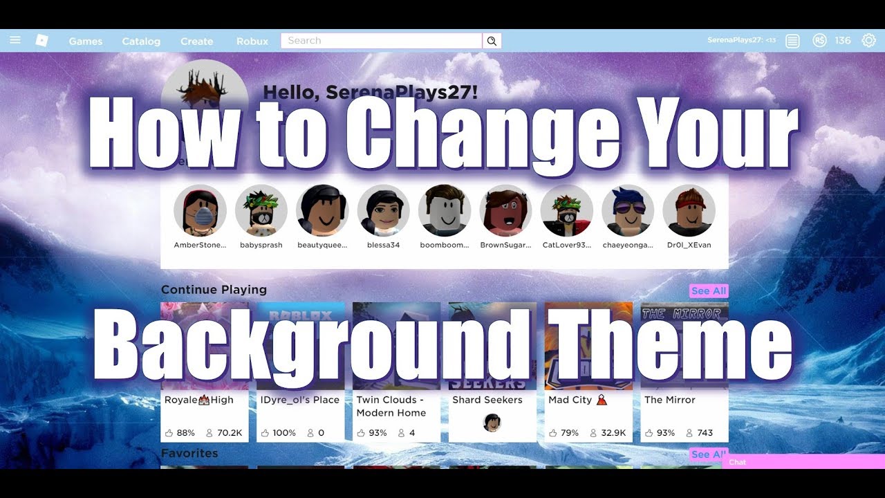How to change your background theme on Roblox! {USING STYLUS, SAFER
